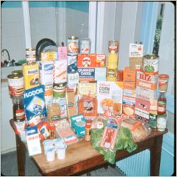French groceries in Limoges in winter 1977